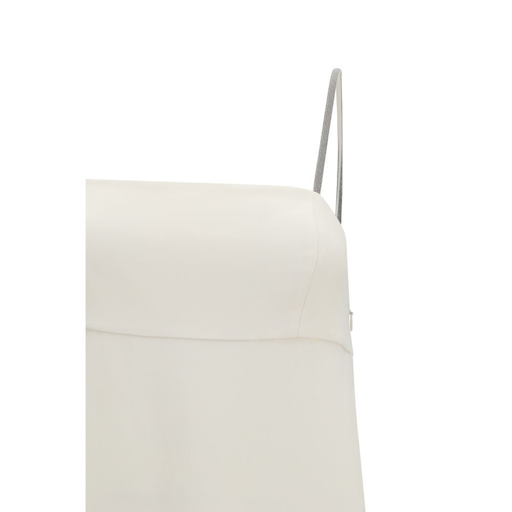 Brunello Cucinelli White Acetate Casual Women's Dress