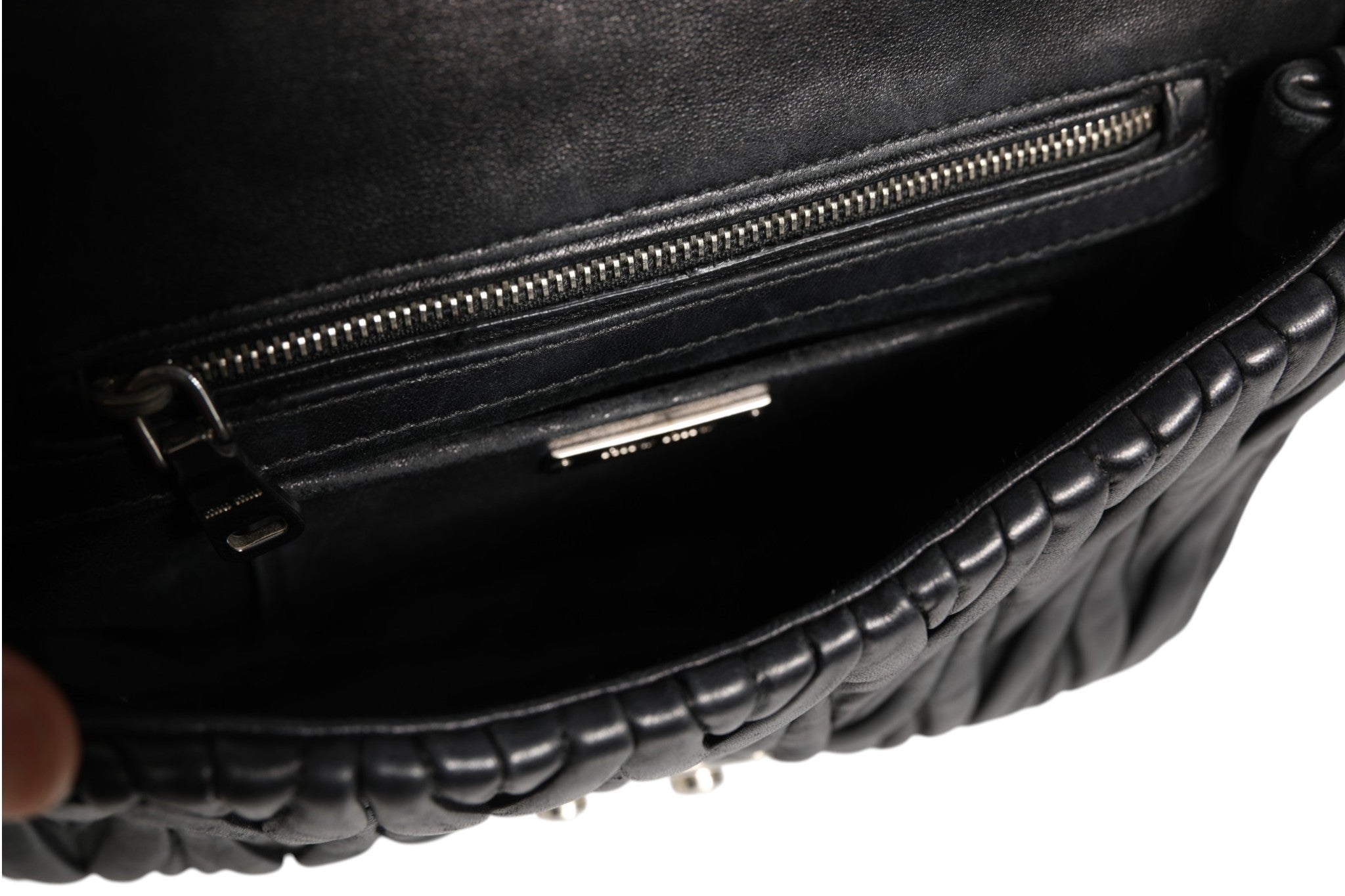 Miu Miu Confidential Matelasse Leather Flap Shoulder Women's Bag (Pre-Owned)