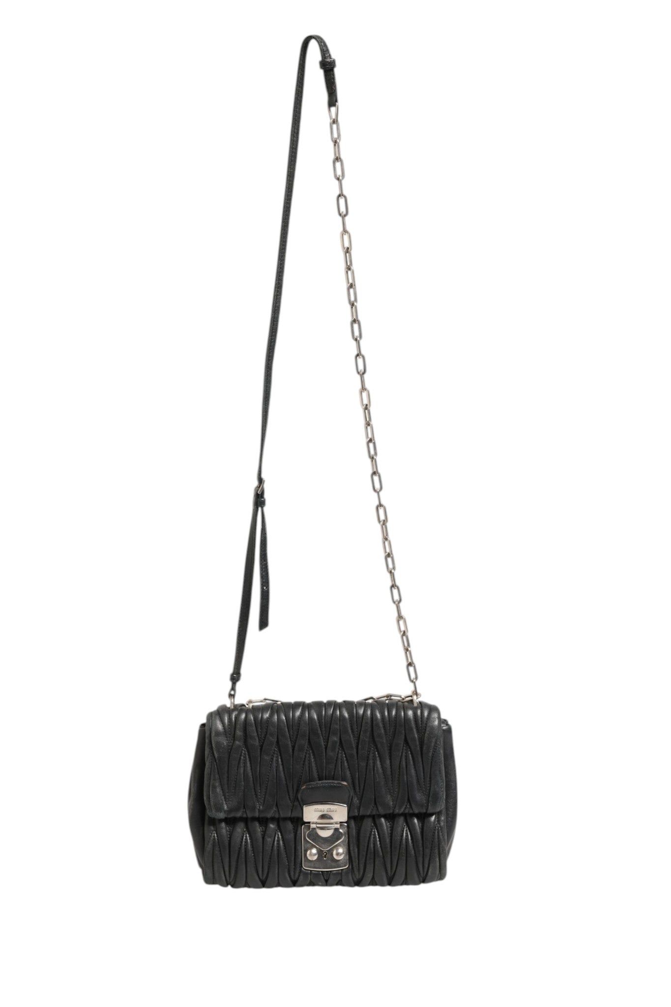 Miu Miu Confidential Matelasse Leather Flap Shoulder Women's Bag (Pre-Owned)