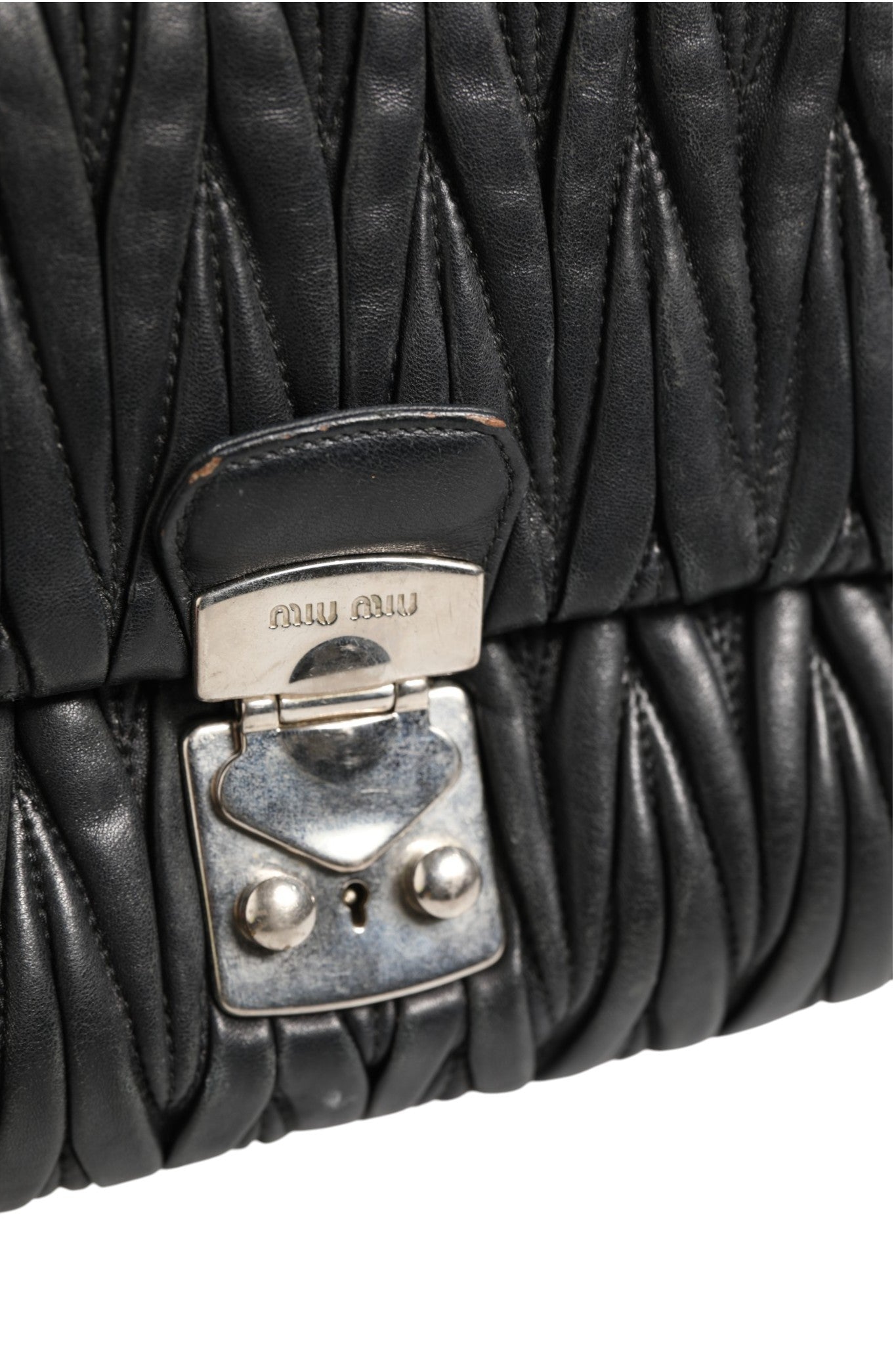 Miu Miu Confidential Matelasse Leather Flap Shoulder Women's Bag (Pre-Owned)