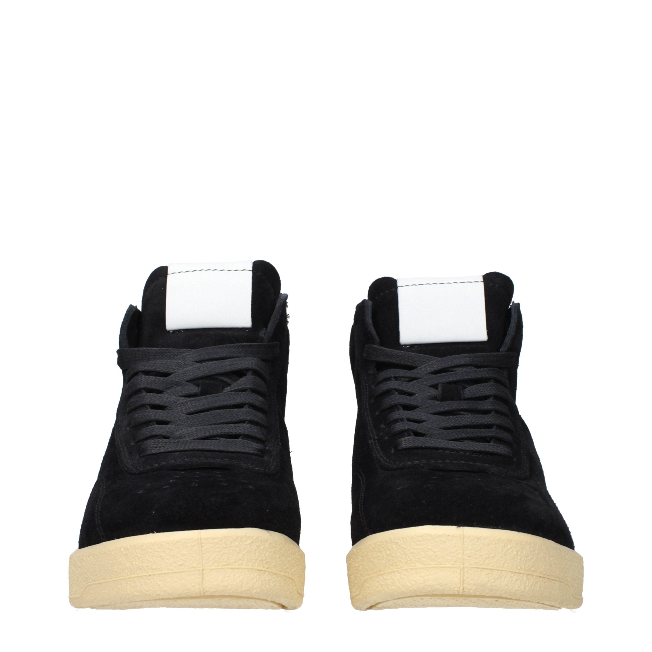 Jil Sander Black Leather High Top Men's Sneakers