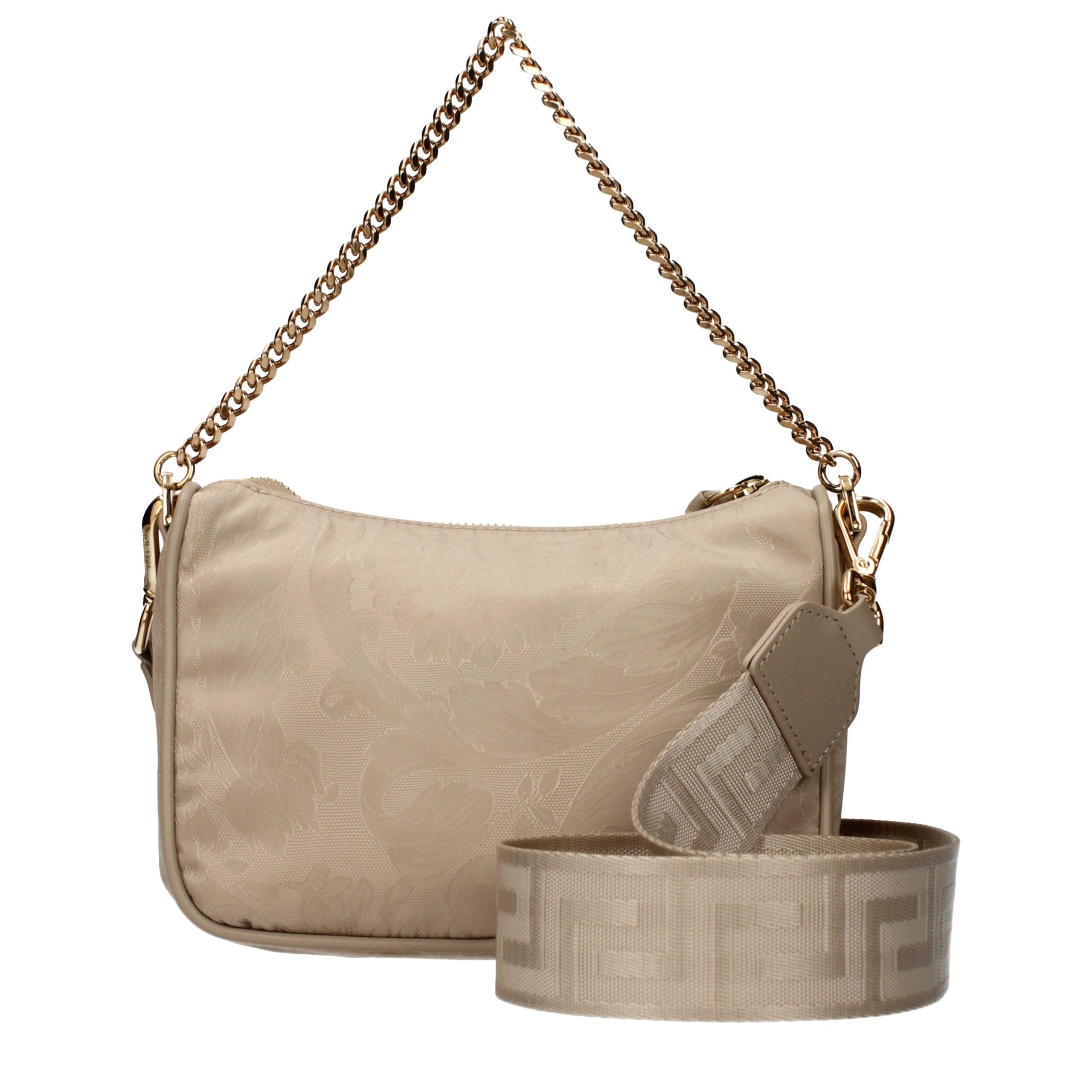 Versace Beige Fabric Women's Handbag