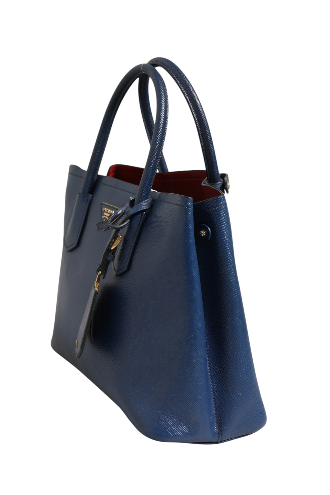 Prada Blue Saffiano Leather 2way Women's Bag (Pre-Owned)