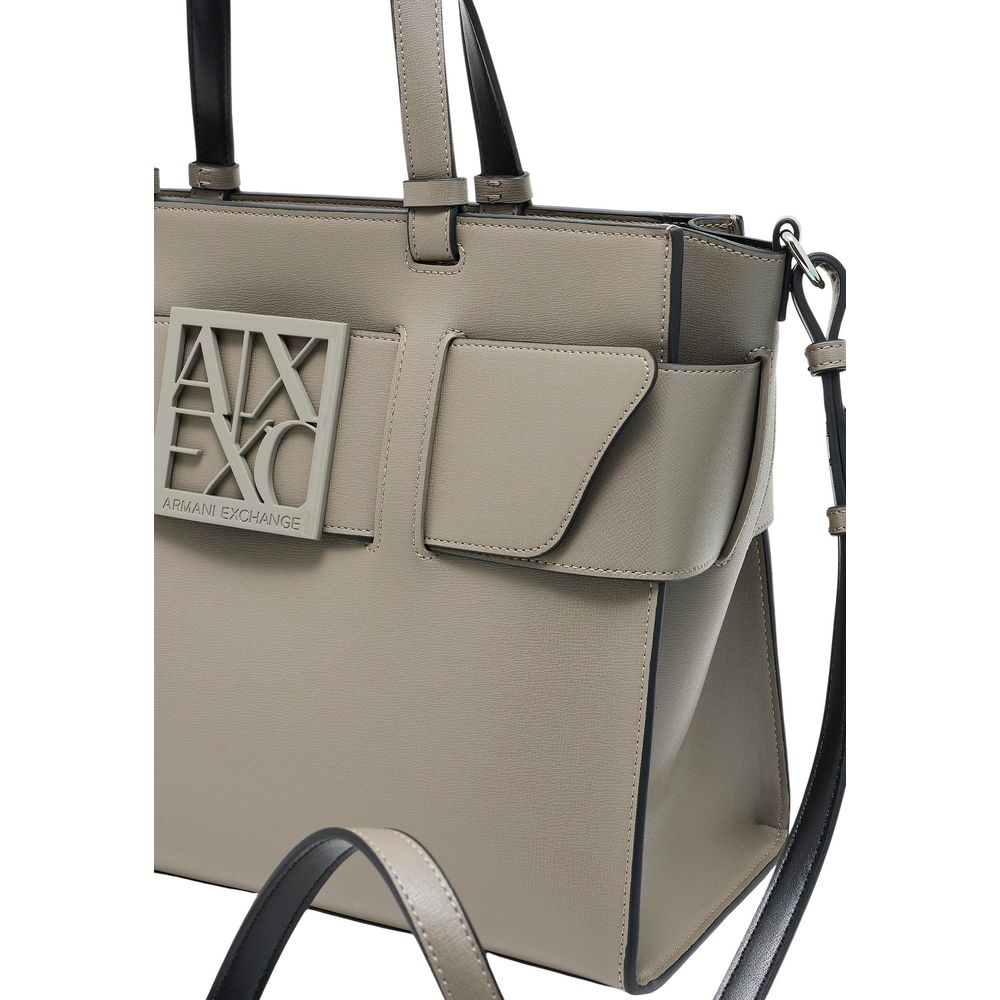 Armani Exchange Beige Artificial Leather Women's Handbag