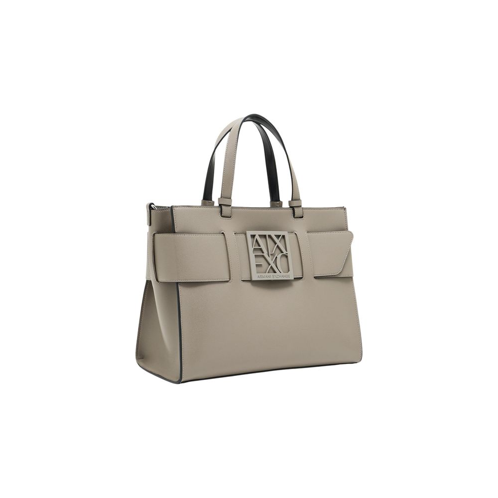 Armani Exchange Beige Artificial Leather Women's Handbag