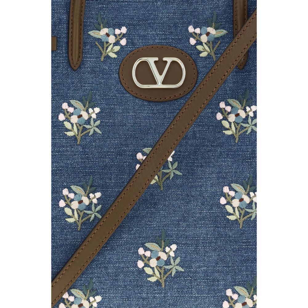 Valentino Garavani Blue Cotton Shoulder Women's Bag