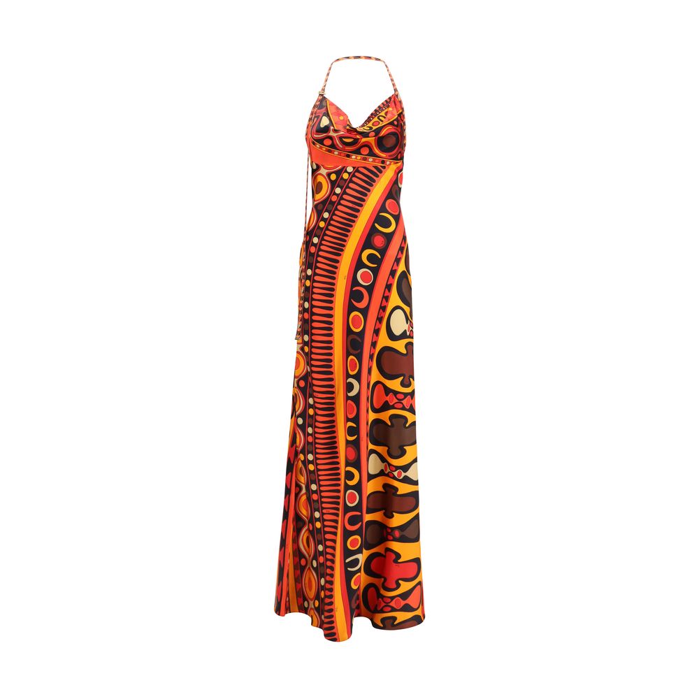 Emilio Pucci Multicolor Silk Long Women's Dress