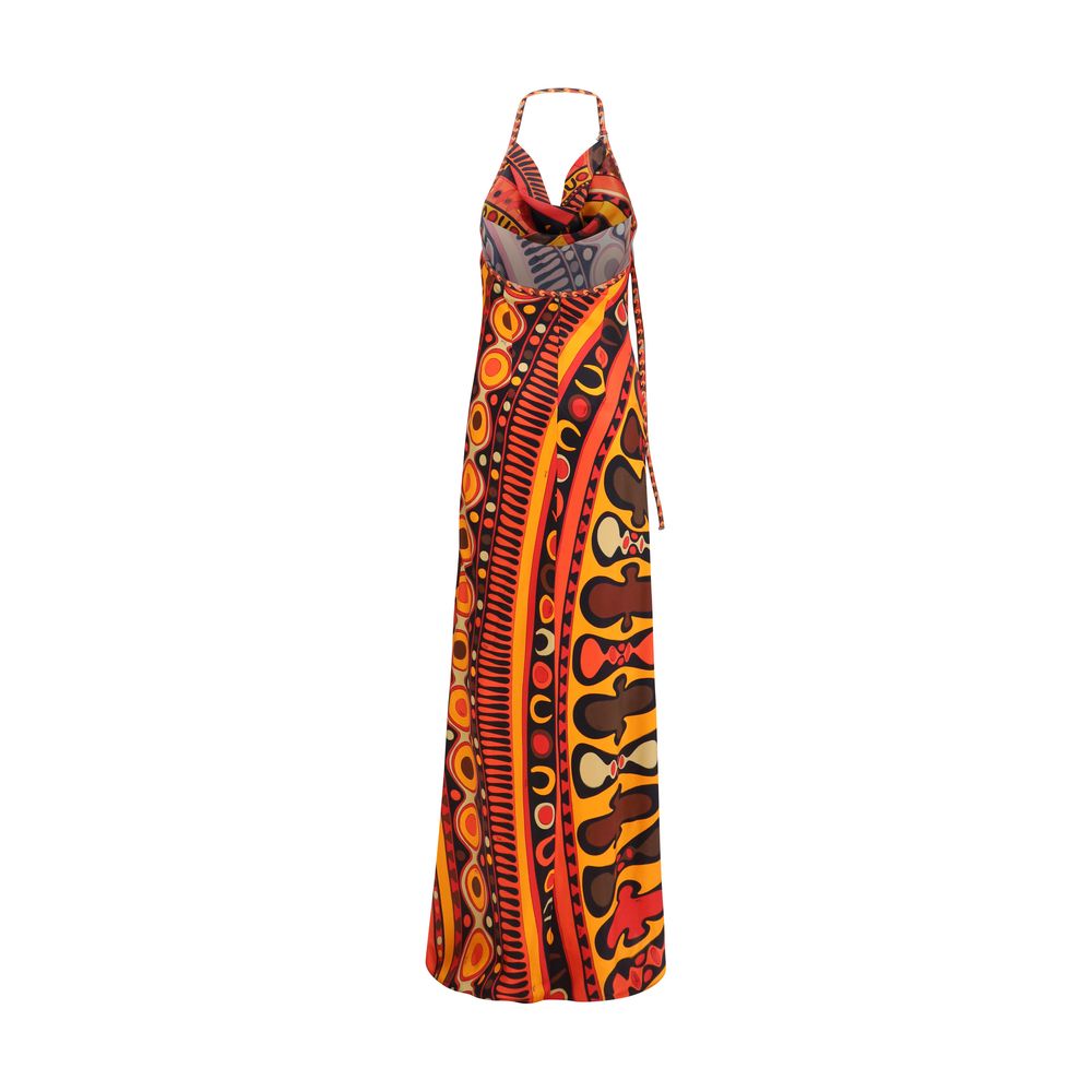 Emilio Pucci Multicolor Silk Long Women's Dress