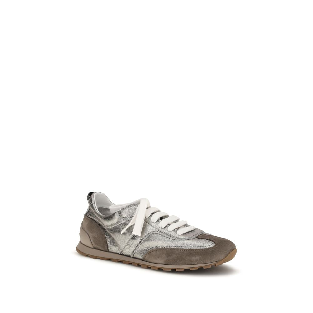 Brunello Cucinelli Multicolor Calf Leather Bos Taurus Athletic Women's Sneakers