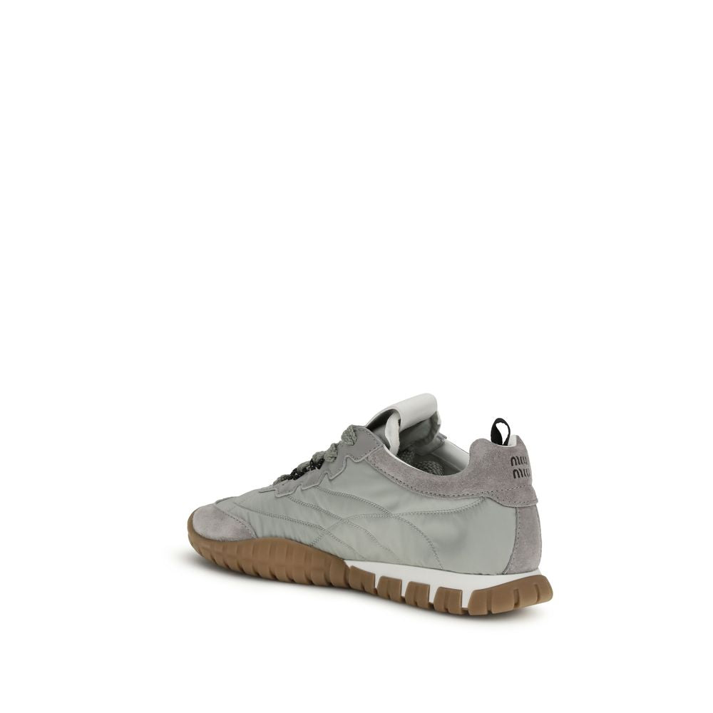 Miu Miu Gray Recycled Polyamide Athletic Women's Sneakers