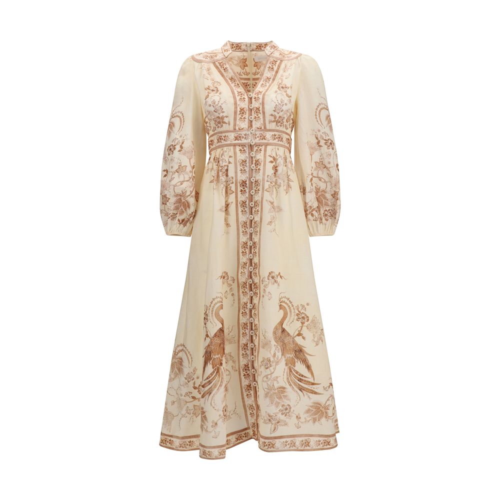 Zimmermann Beige Linen Casual Women's Dress