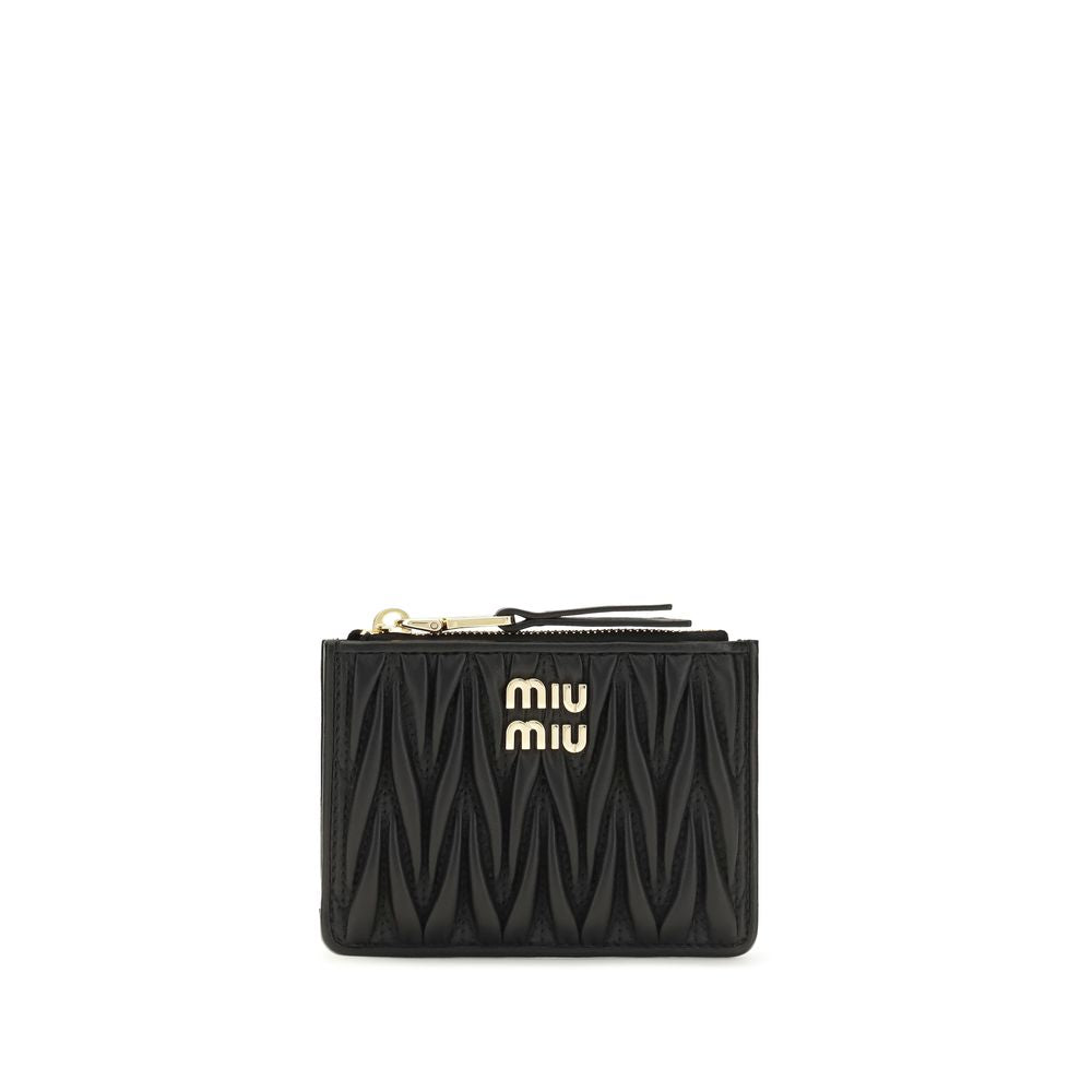 Miu Miu Black Lamb Ovis Aries Aries Women's Wallet