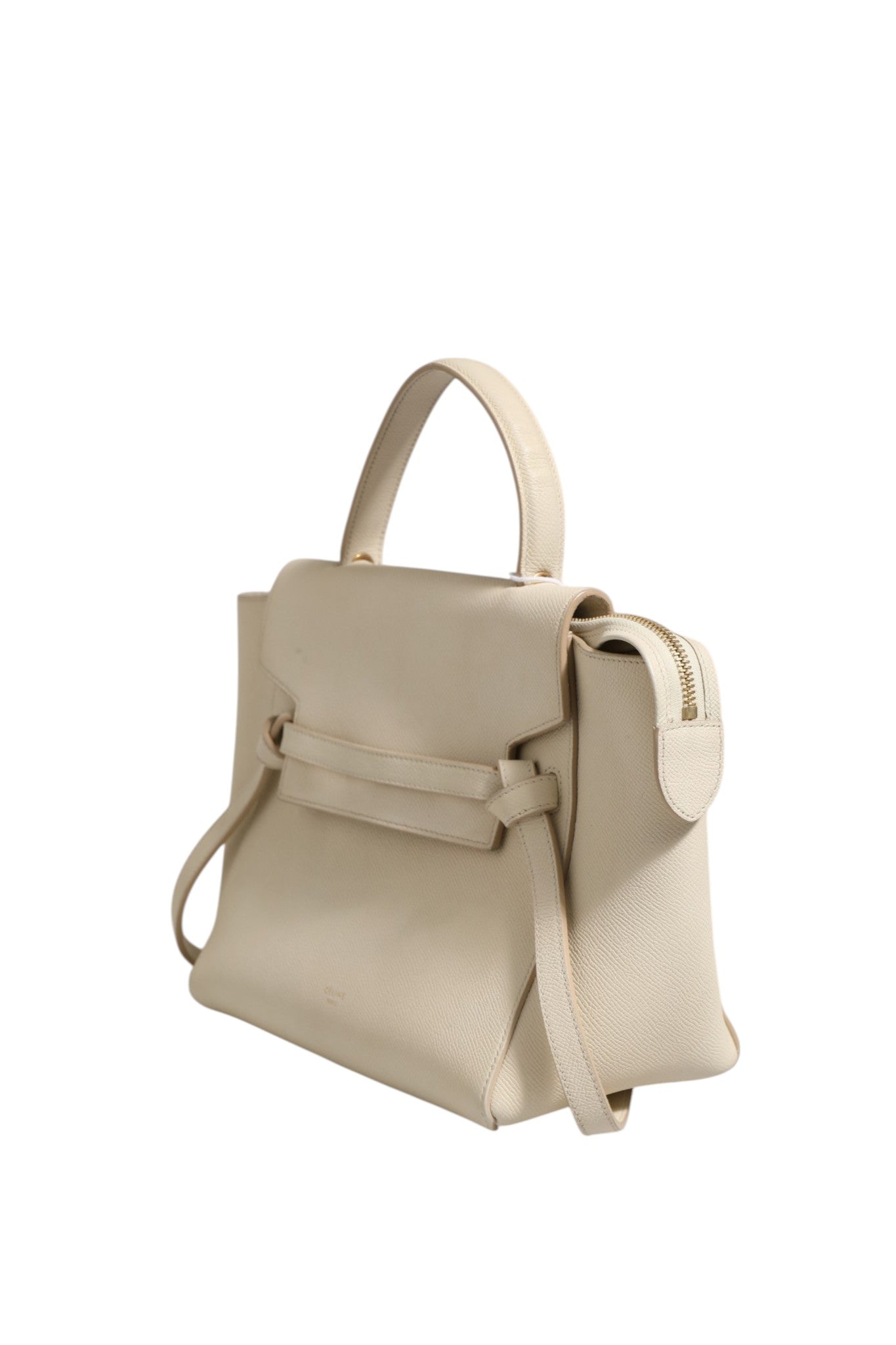 Celine Nano Belt Bag Grained Calfskin Women's Chalk (Pre-Owned)