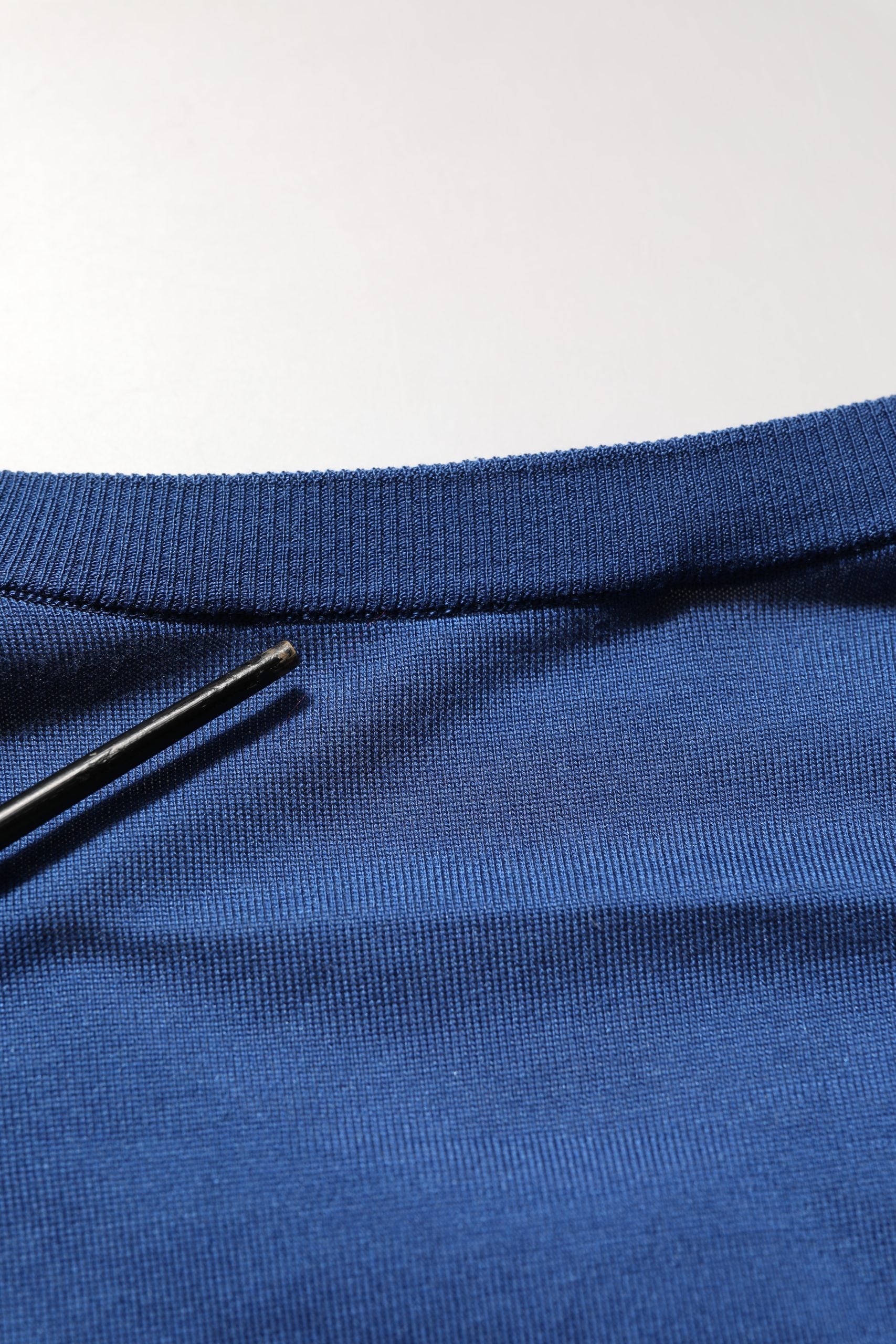 Dolce & Gabbana Blue Silk DG Logo Crew Neck Pullover Women's Sweater (Pre-Owned)