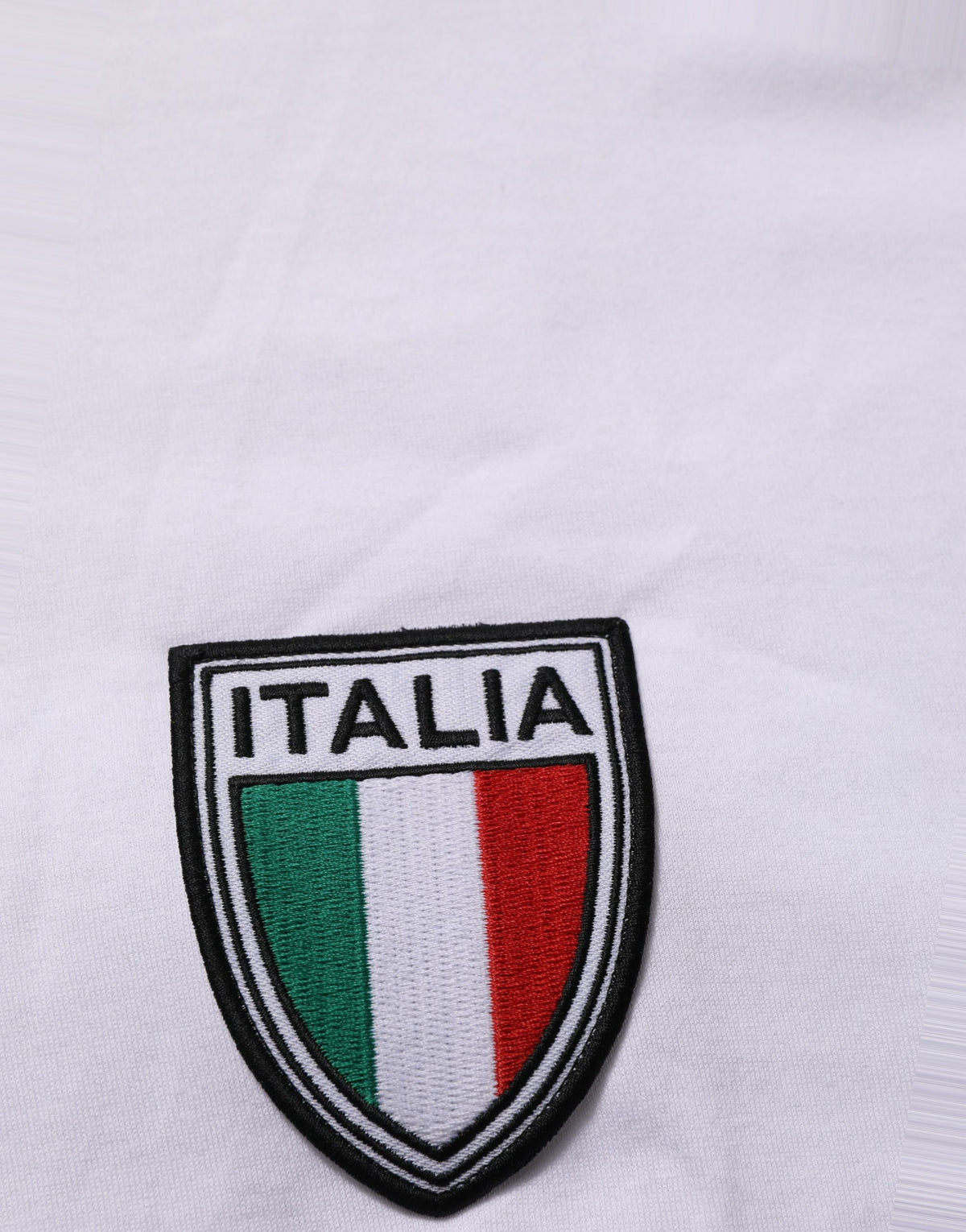 Dolce & Gabbana White Italia Flag Patch Round Neck Women's T-shirt (Pre-Owned)