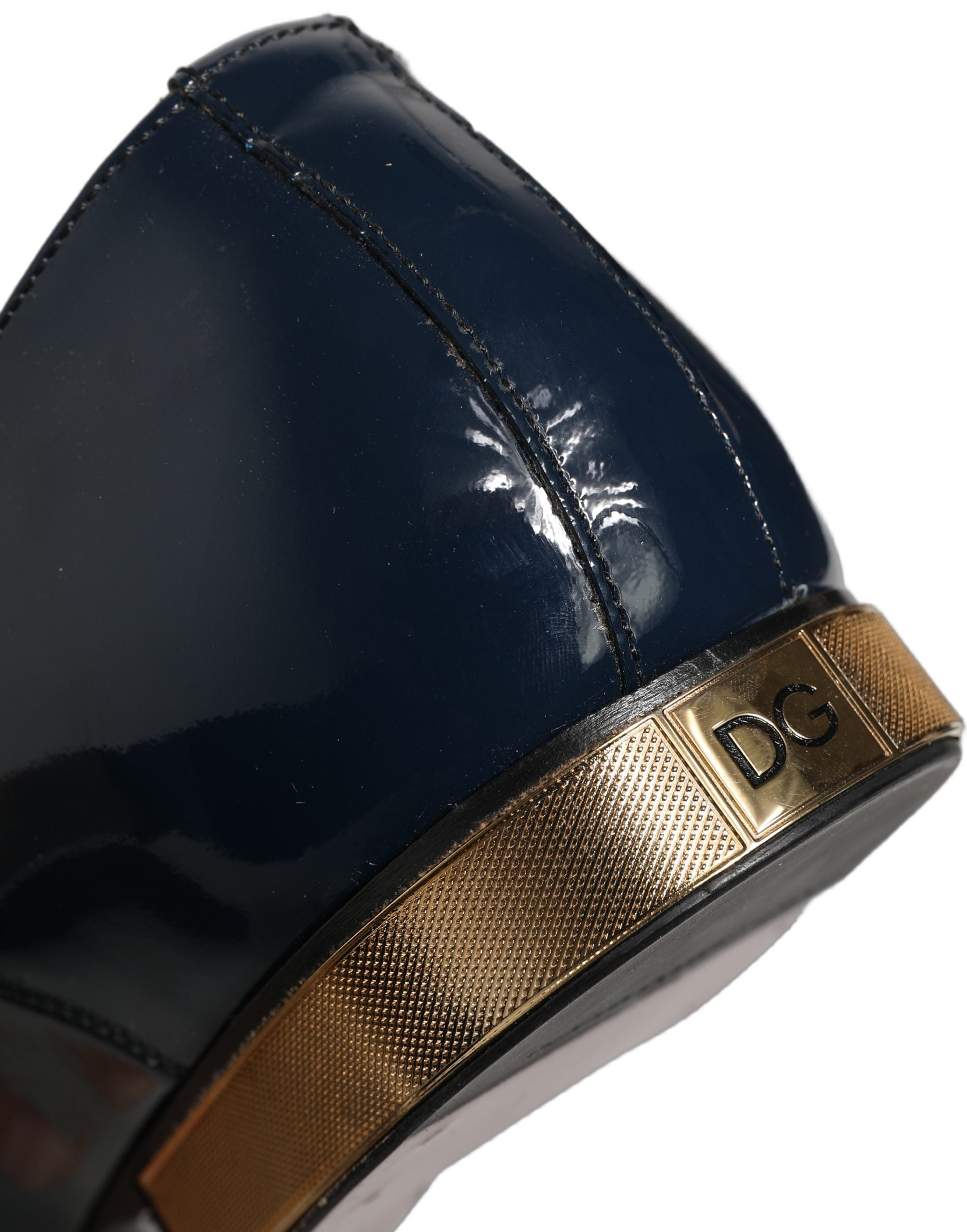 Dolce & Gabbana Blue Embellished Men Derby Dress Formal Men's Shoes