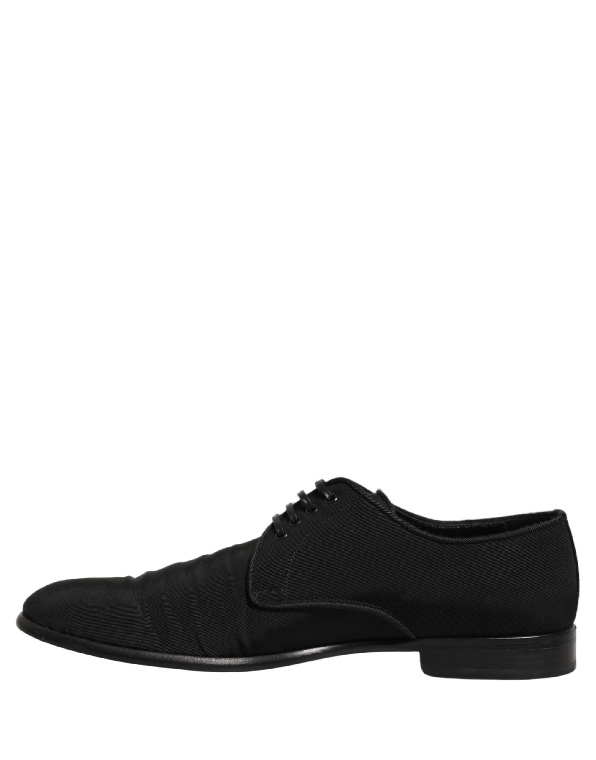 Dolce & Gabbana Black Suede Lace Up Derby Dress Formal Men's Shoes (Pre-Owned)