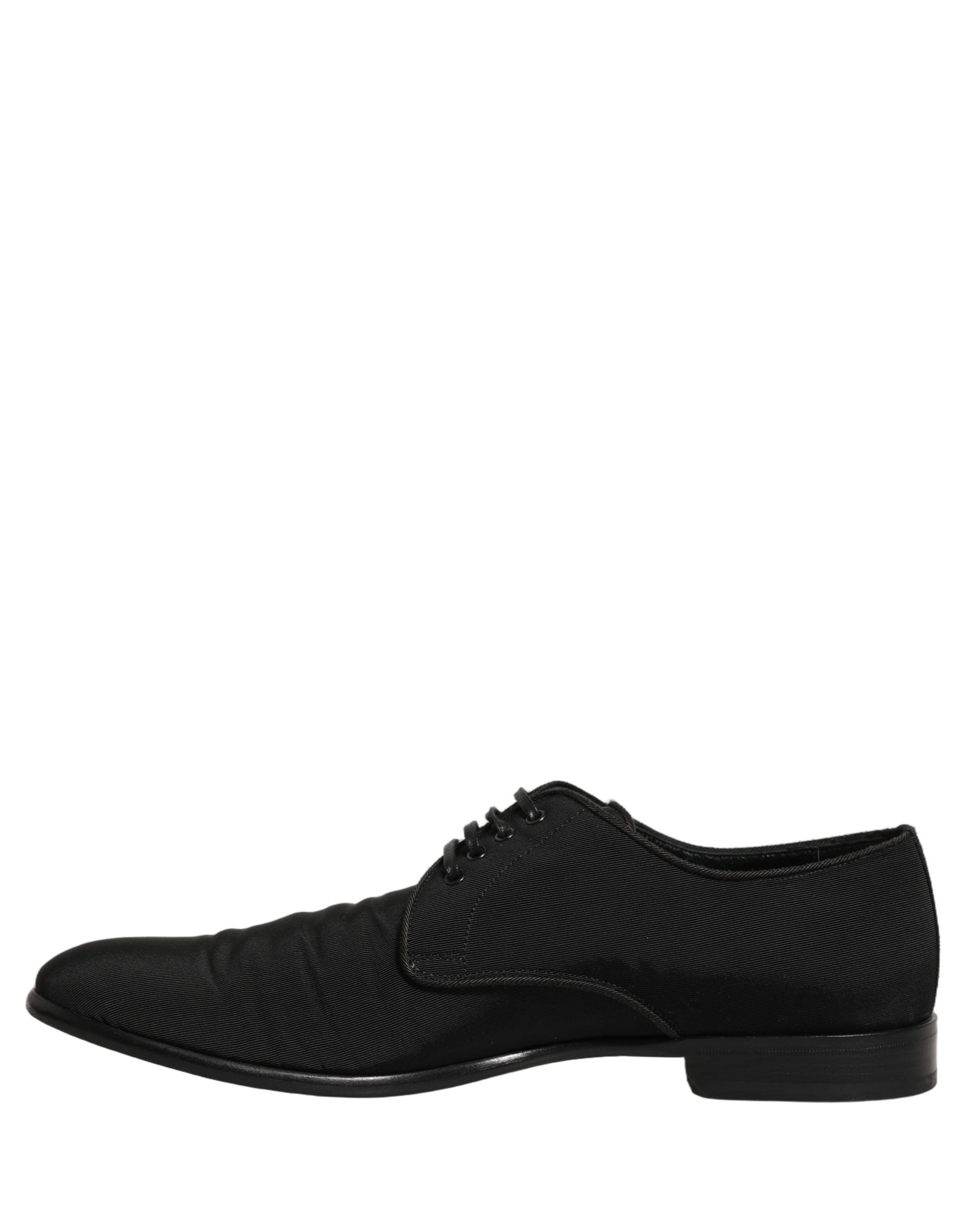 Dolce & Gabbana Black Suede Lace Up Derby Dress Formal Men's Shoes (Pre-Owned)