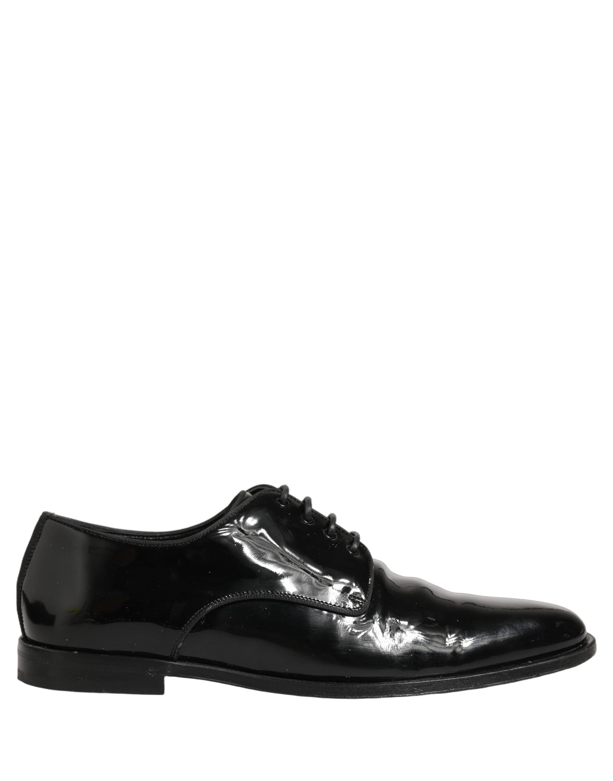 Dolce & Gabbana Black Leather Lace Up Derby Dress Formal Men's Shoes (Pre-Owned)