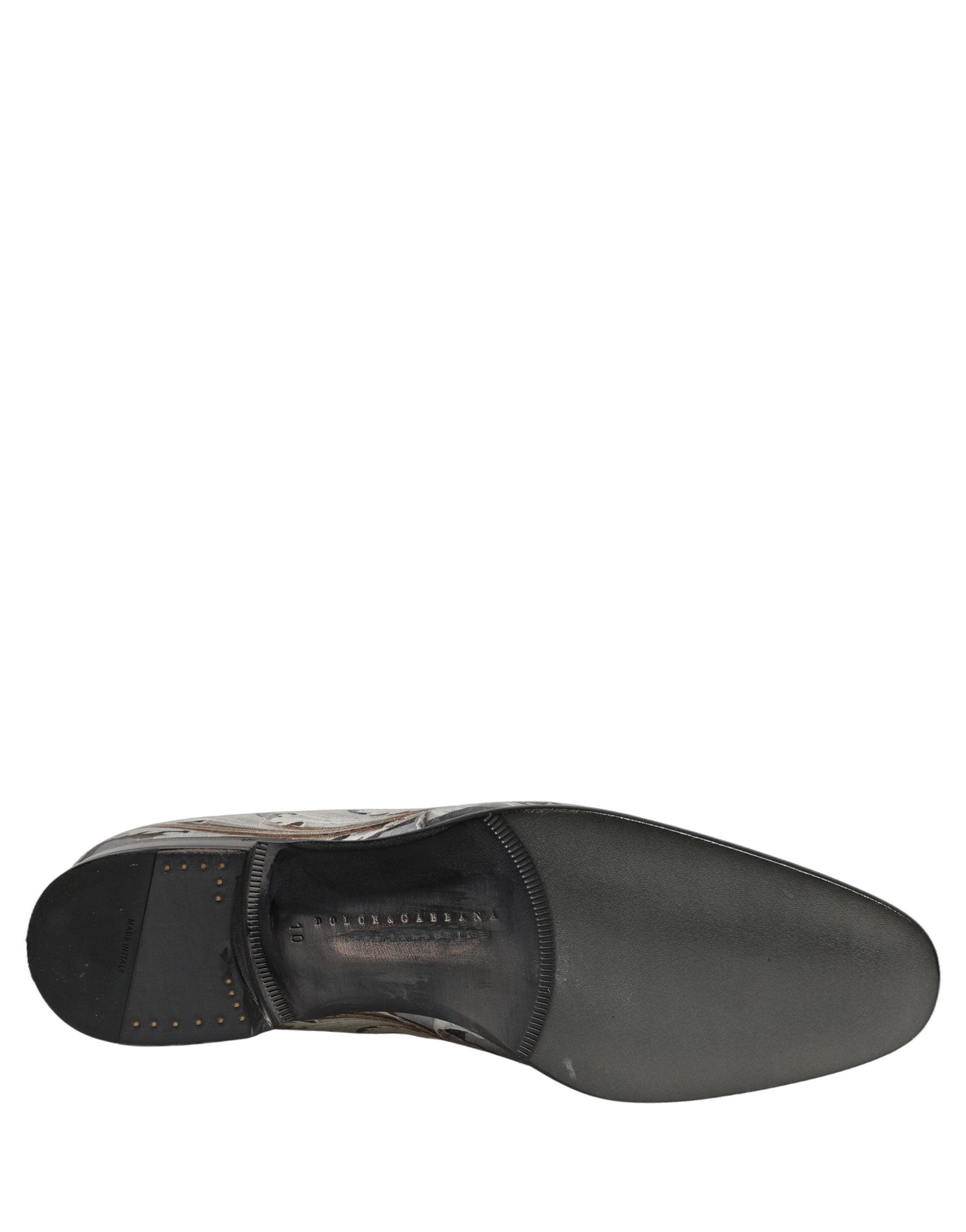 Dolce & Gabbana Multicolor Roman Slip On Dress Loafers Men's Shoes