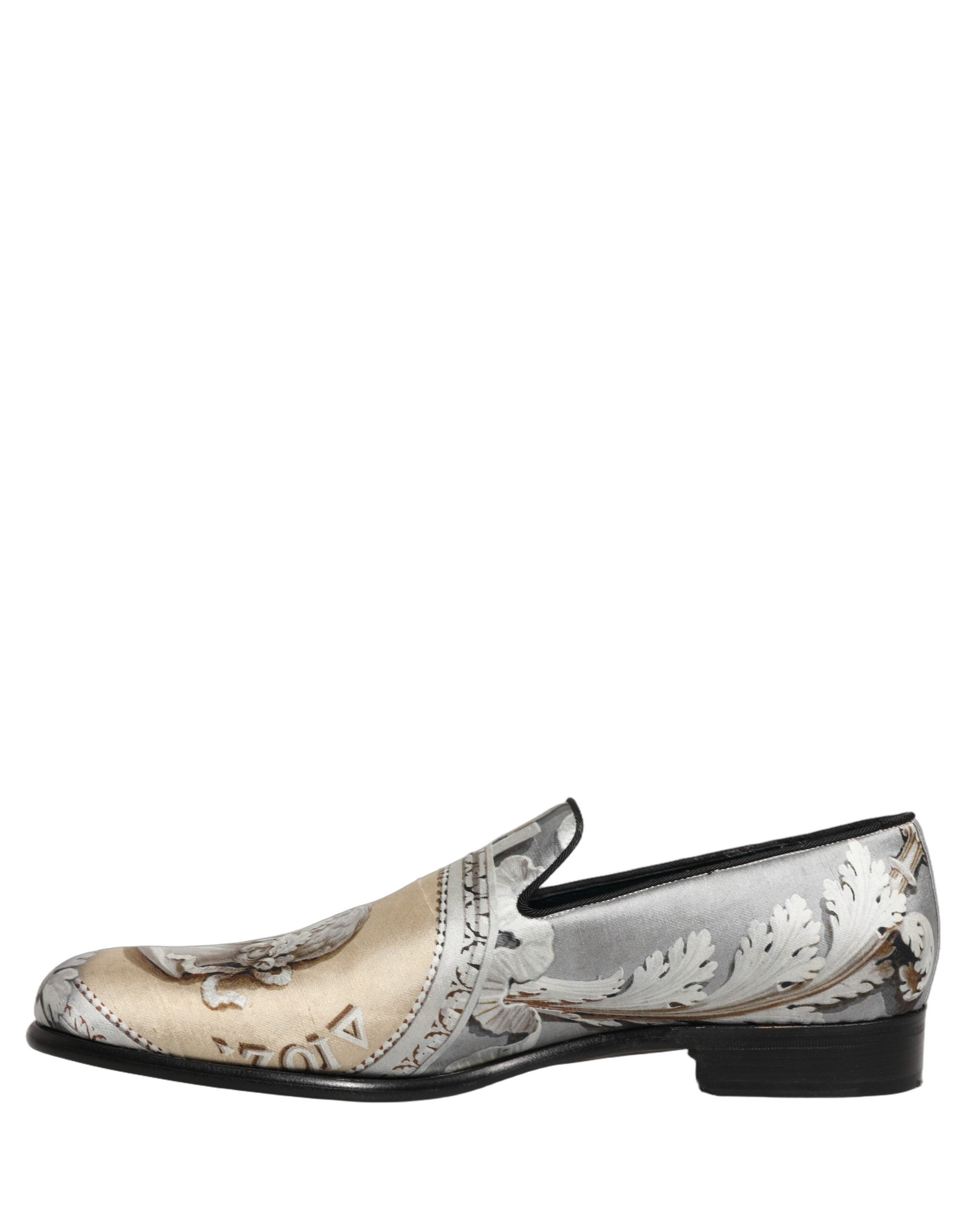 Dolce & Gabbana Multicolor Roman Slip On Dress Loafers Men's Shoes