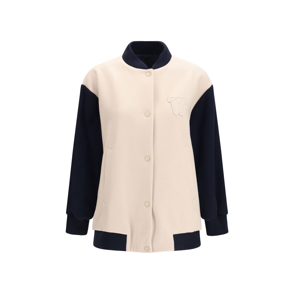 Max Mara Blue Wool Oves Aries Women's Bomber
