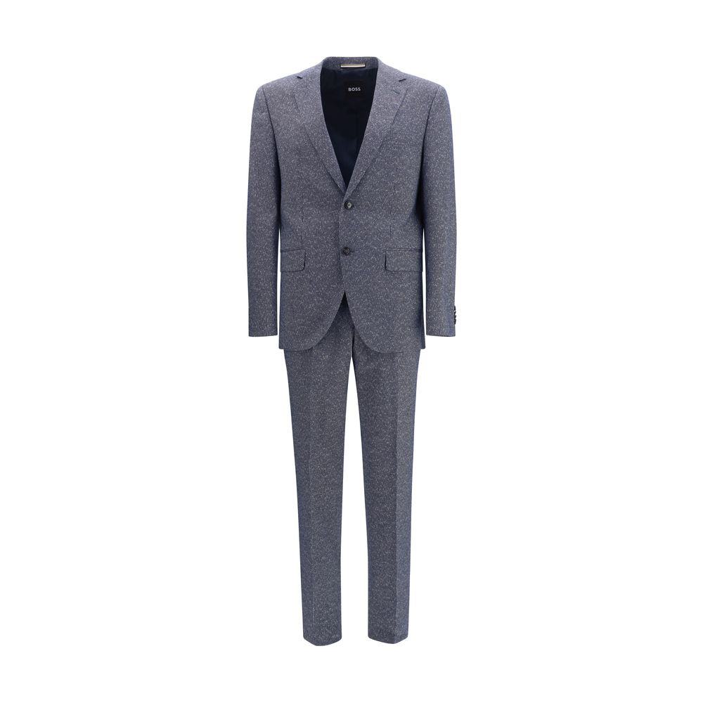 Hugo Boss Black Blue Viscose Two-Piece Men's Suit