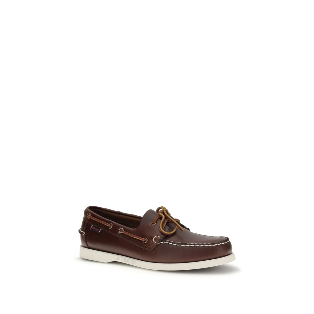 Sebago Brown Calf Leather Bos Taurus Slip-On Men's Loafers