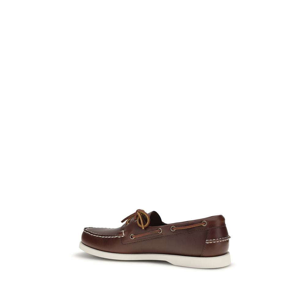 Sebago Brown Calf Leather Bos Taurus Slip-On Men's Loafers