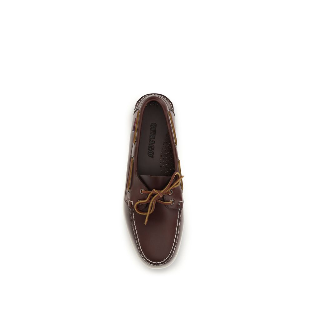 Sebago Brown Calf Leather Bos Taurus Slip-On Men's Loafers
