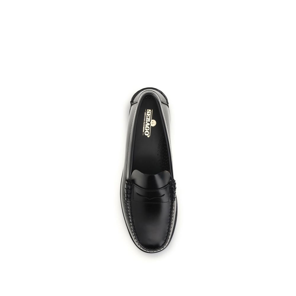 Sebago Black Calf Leather Bos Taurus Slip-On Men's Loafers