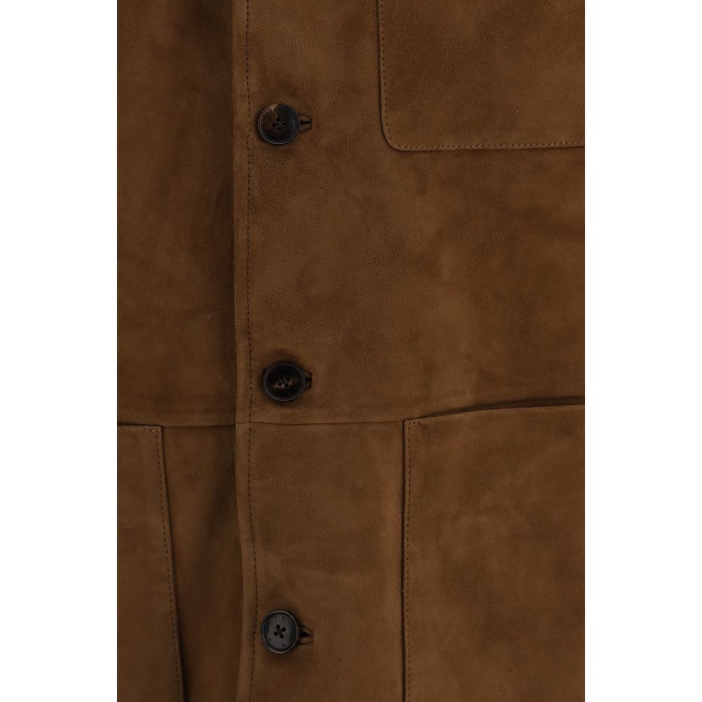 Umit Benan Brown Lamb Ovis Aries Aries Men's Jacket