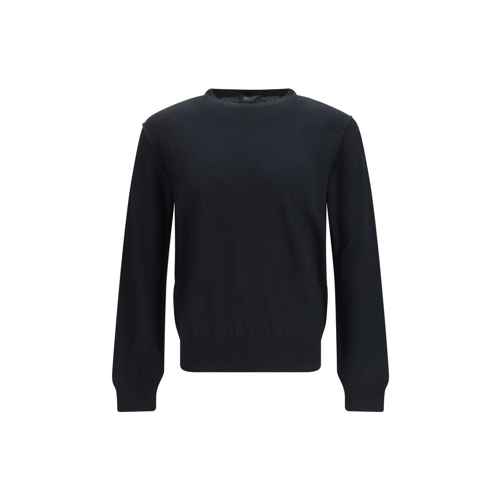 Aragona Cashmere Black Wool Oves Aries Men's Sweatshirt