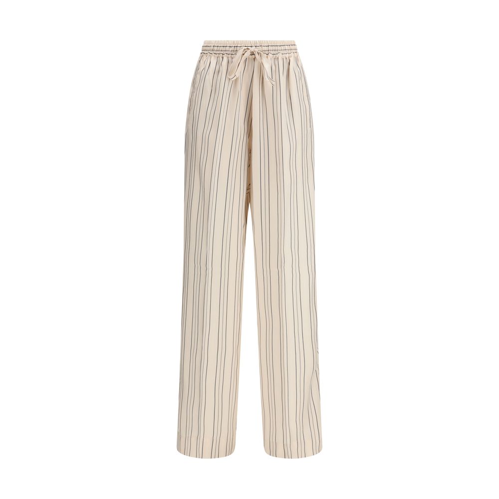 Umit Benan Multicolor Silk Casual Women's Pants