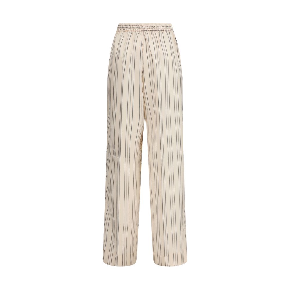 Umit Benan Multicolor Silk Casual Women's Pants
