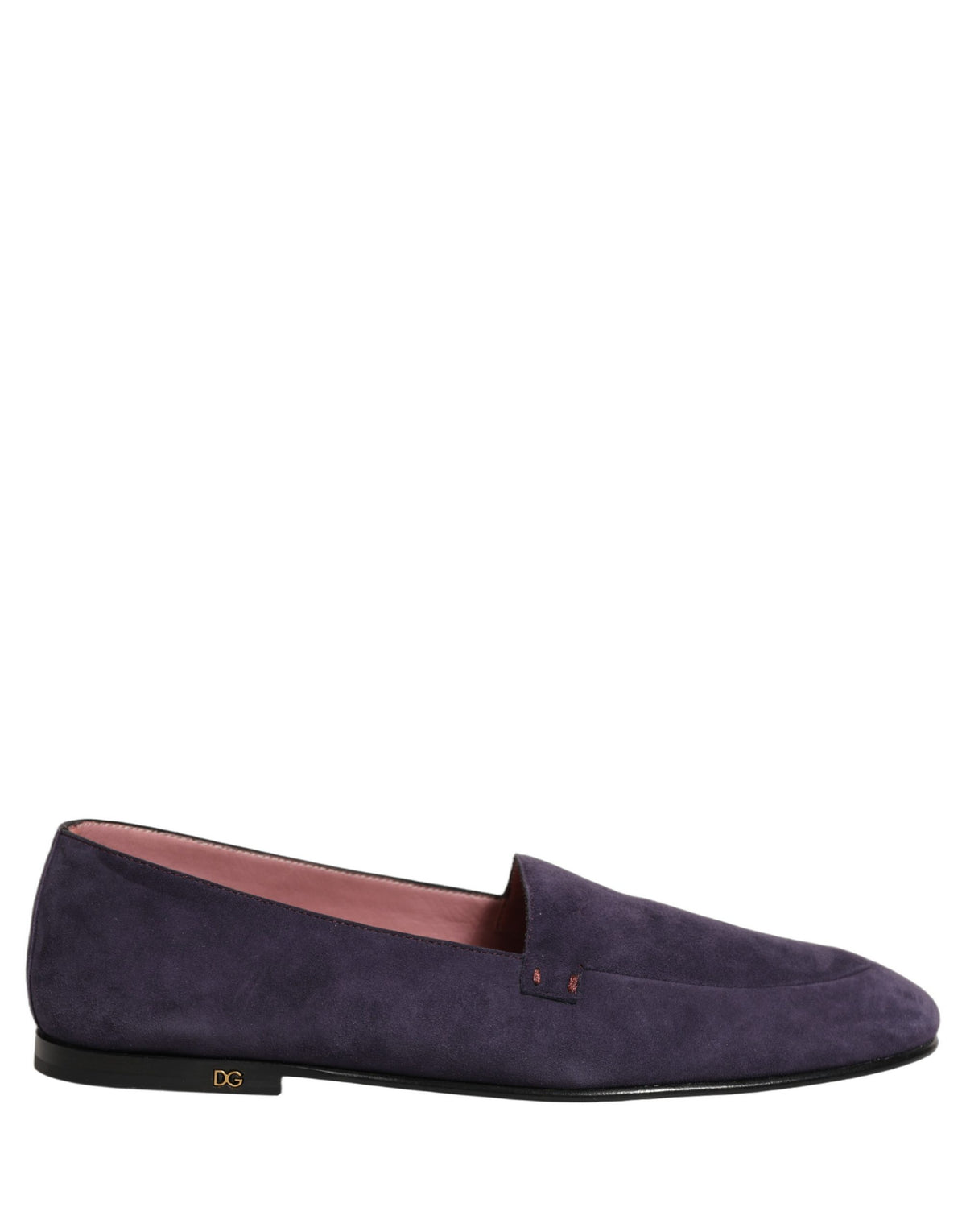 Dolce & Gabbana Violet Velvet Slip On Men Flats Loafers Men's Shoes
