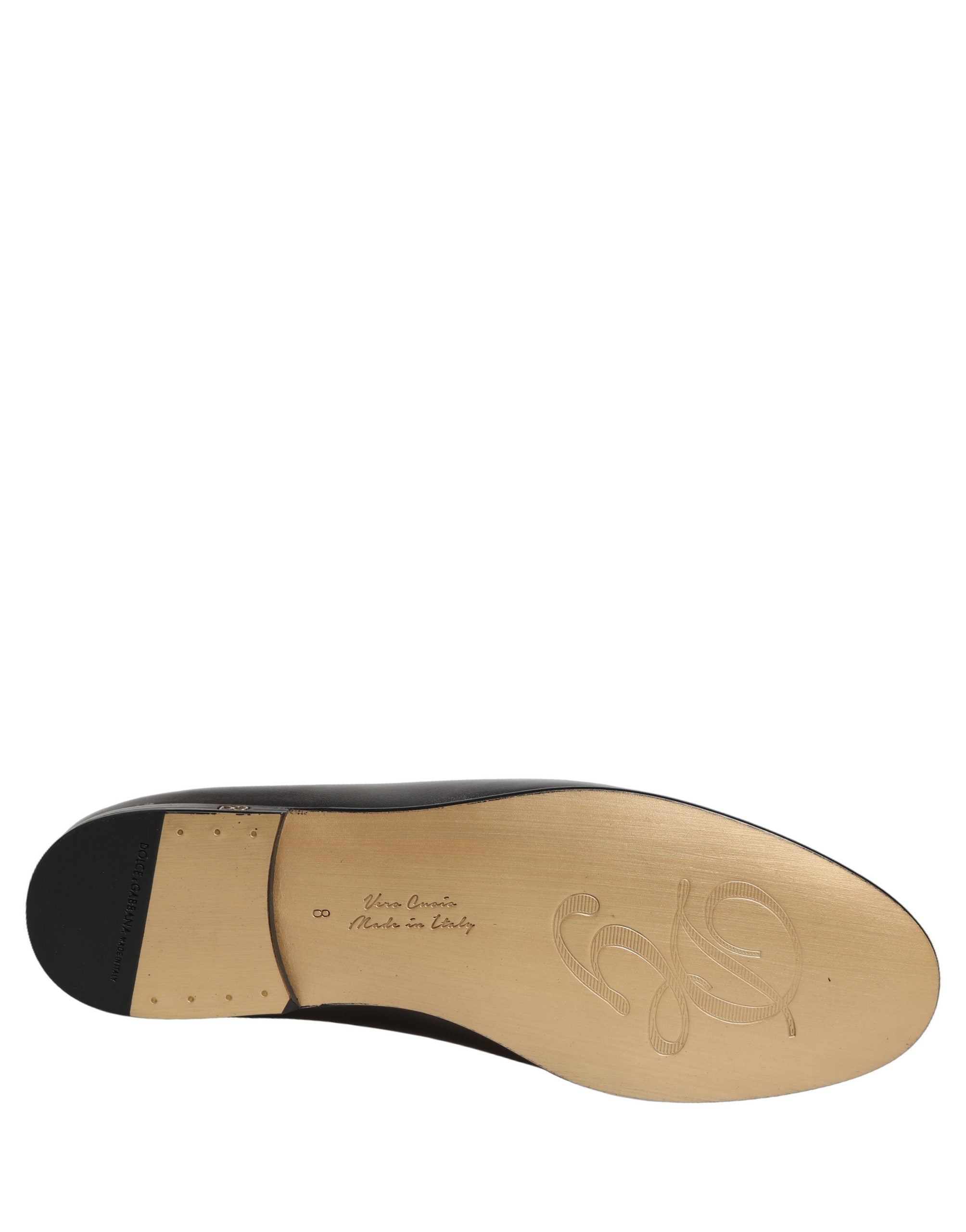 Dolce & Gabbana Silver Leather DG Logo Slip On Loafers Men's Shoes