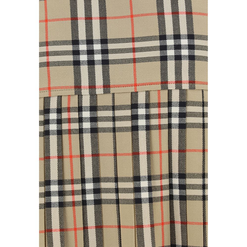 Burberry Beige Wool Oves Aries Mini Women's Skirt