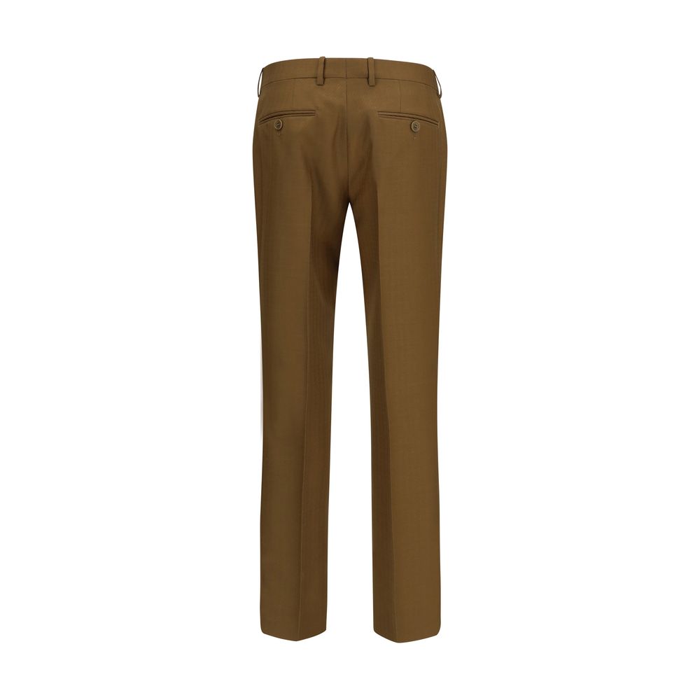 Burberry Brown Wool Oves Aries Dress Women's Pants