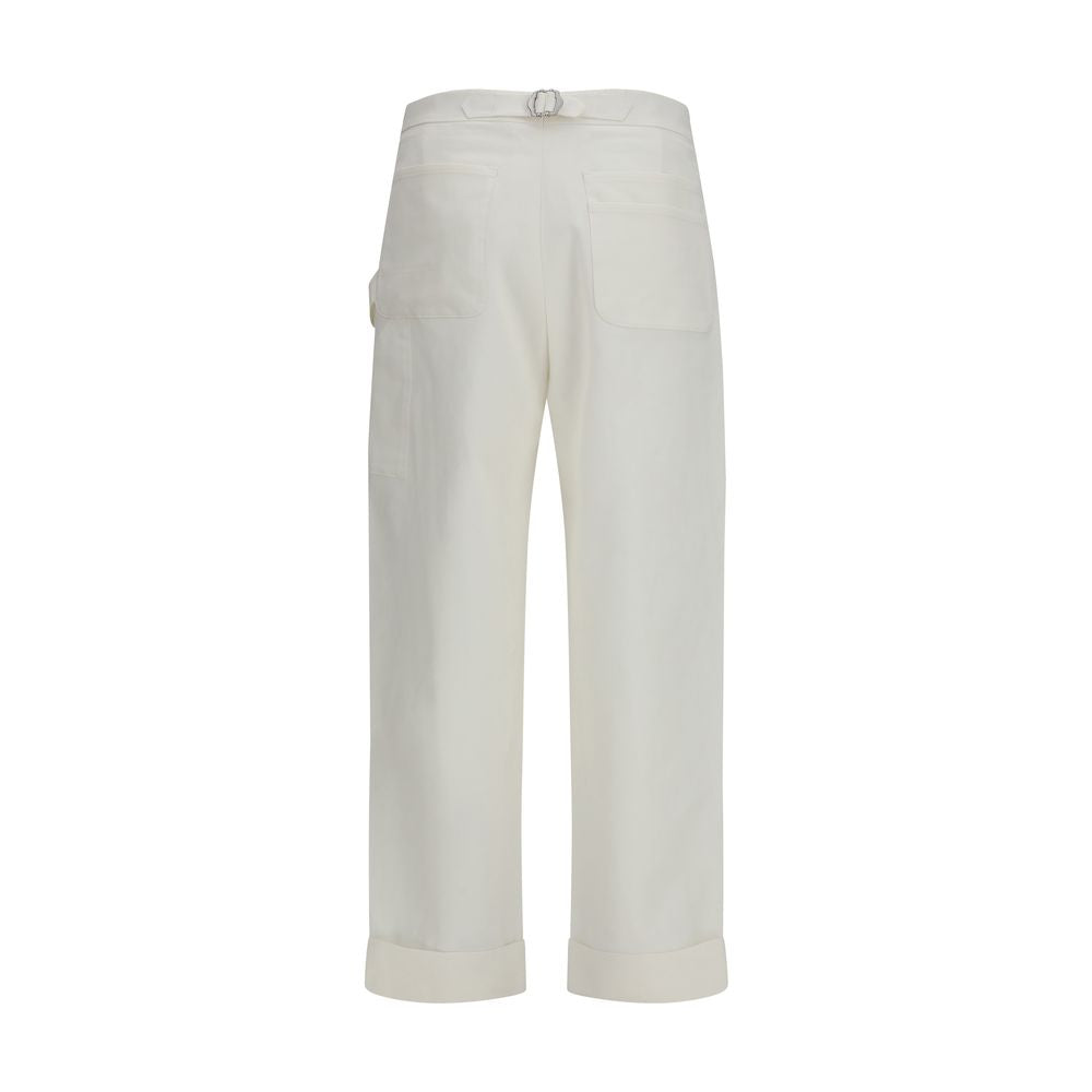 Umit Benan White Cotton Casual Men's Pants
