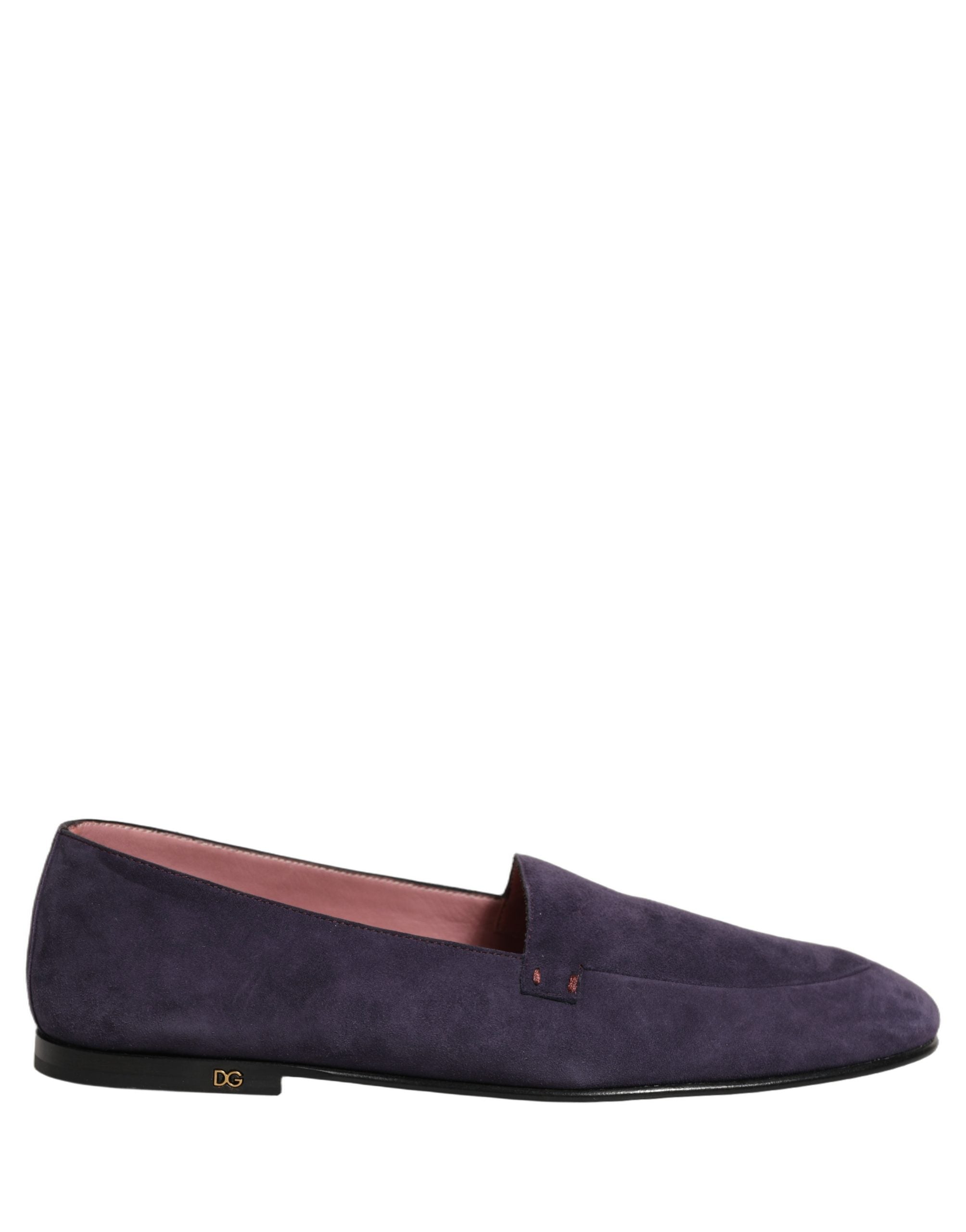 Dolce & Gabbana Violet Velvet Slip On Men Flats Loafers Men's Shoes
