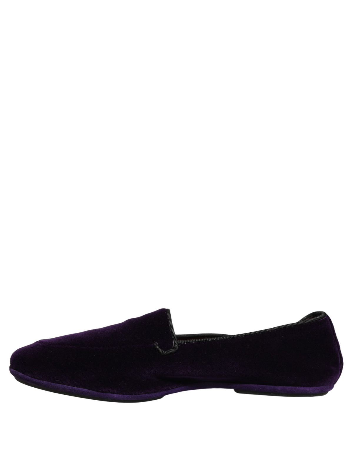 Dolce & Gabbana Violet Velvet Slip On Men Flats Loafers Men's Shoes