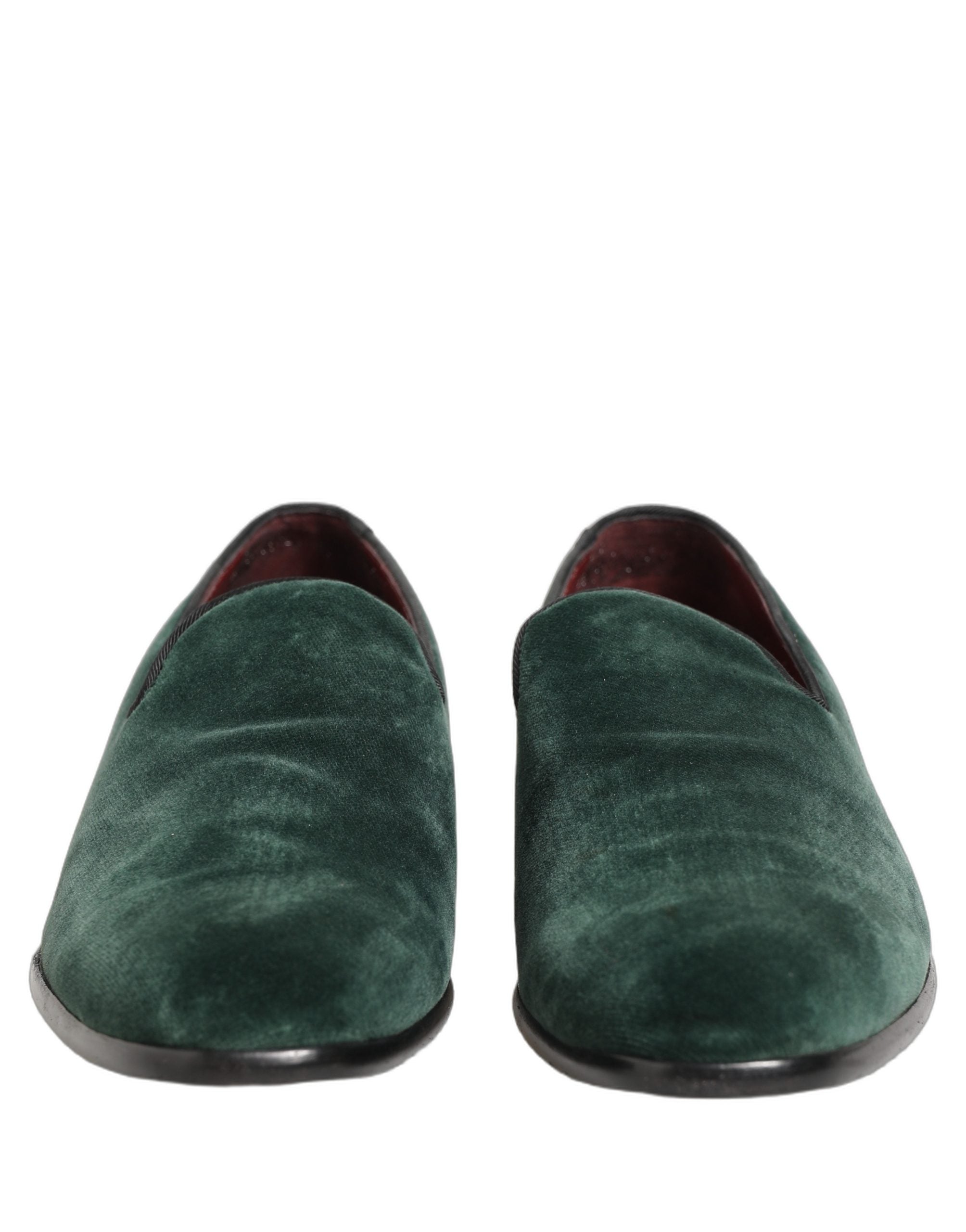 Dolce & Gabbana Green Suede Formal Slip On Men Loafers Men's Shoes (Pre-Owned)