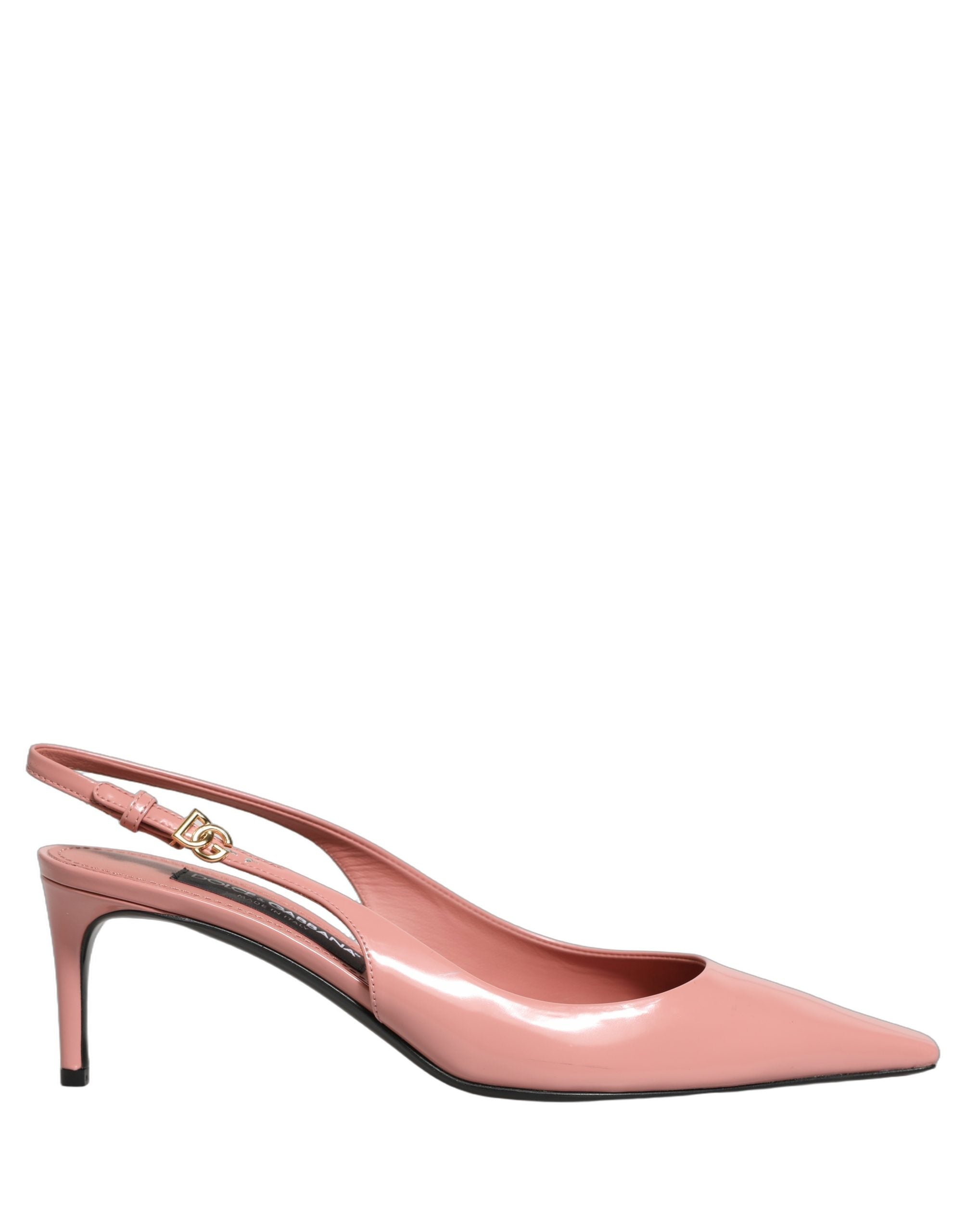 Dolce & Gabbana Pink Leather Mid Heels Slingbacks Women's Shoes (Pre-Owned)