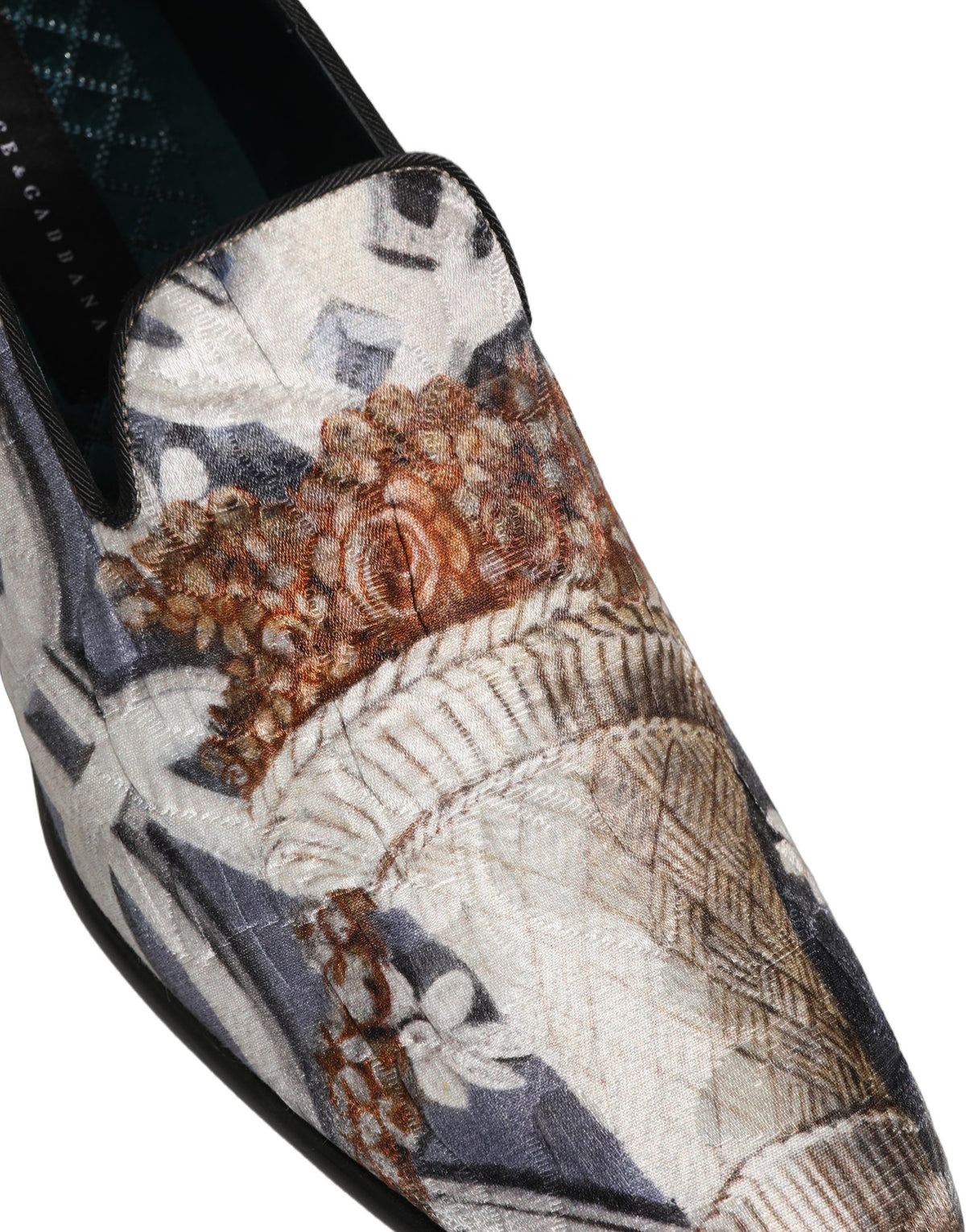 Dolce & Gabbana Multicolor Floral Tapestry Embroidery Loafer Men's Shoes