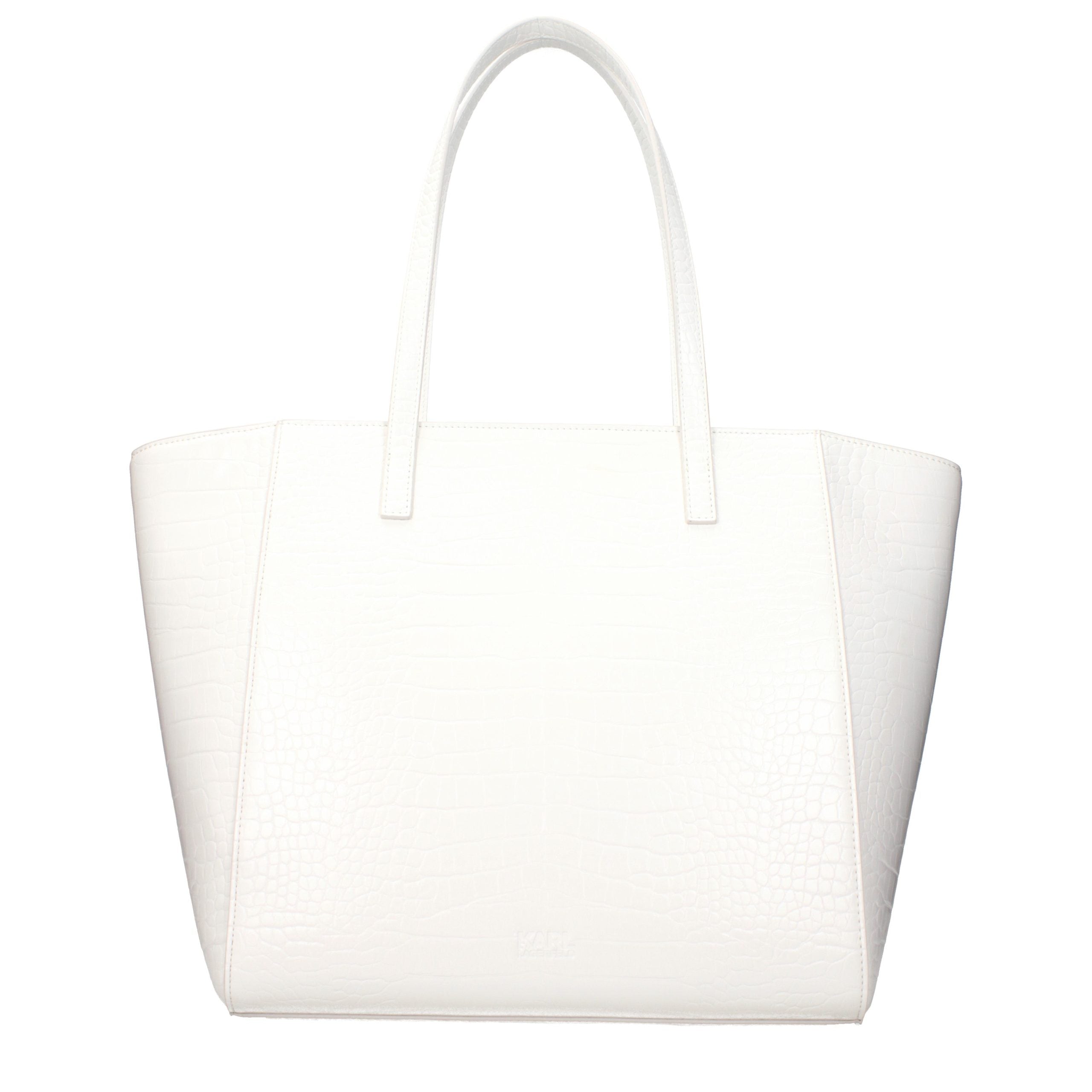 Karl Lagerfeld White Polyethylene Shoulder Women's Bag