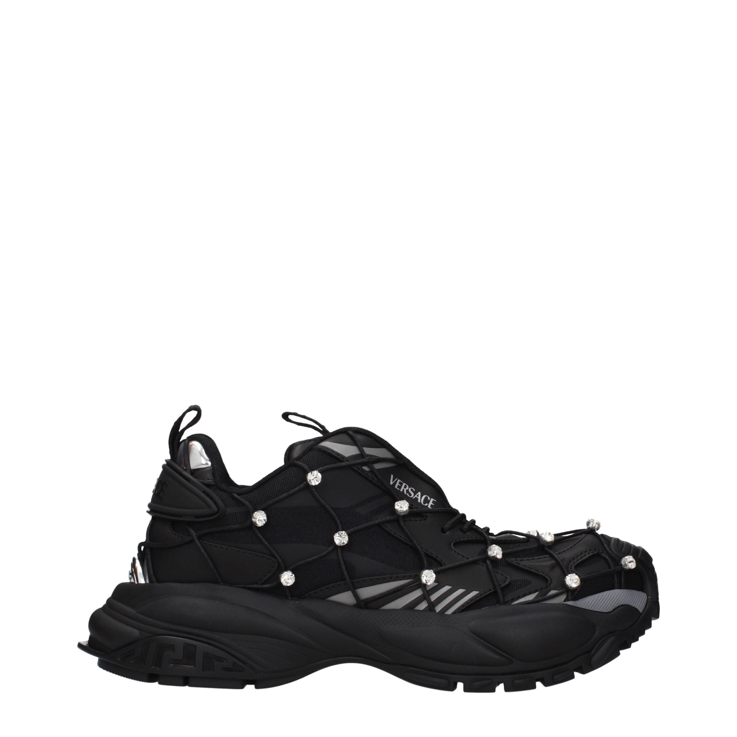 Versace Black Fabric Chunky Women's Sneakers