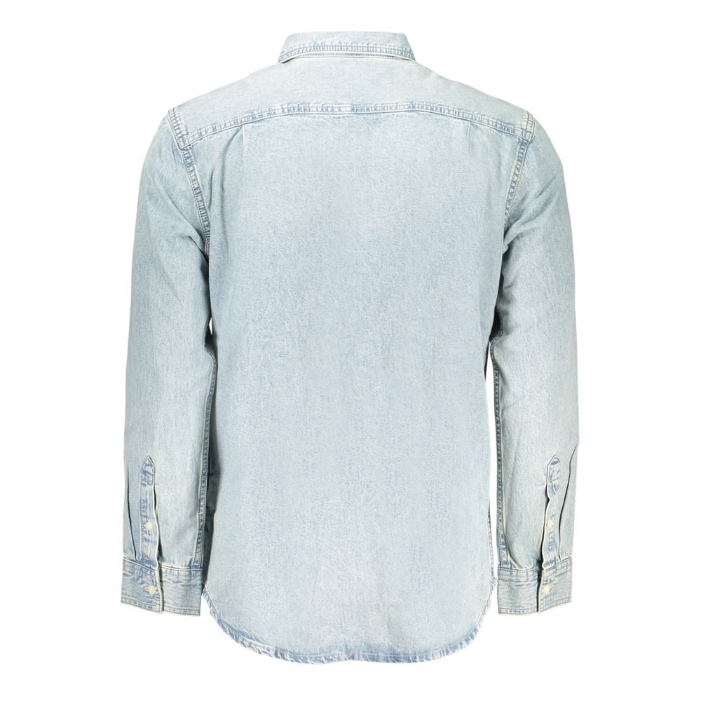 Calvin Klein Azzurro Cotton Mens Men's Shirt