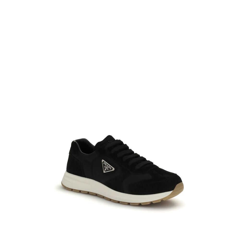 Prada Black Recycled Polyamide Athletic Men's Sneakers