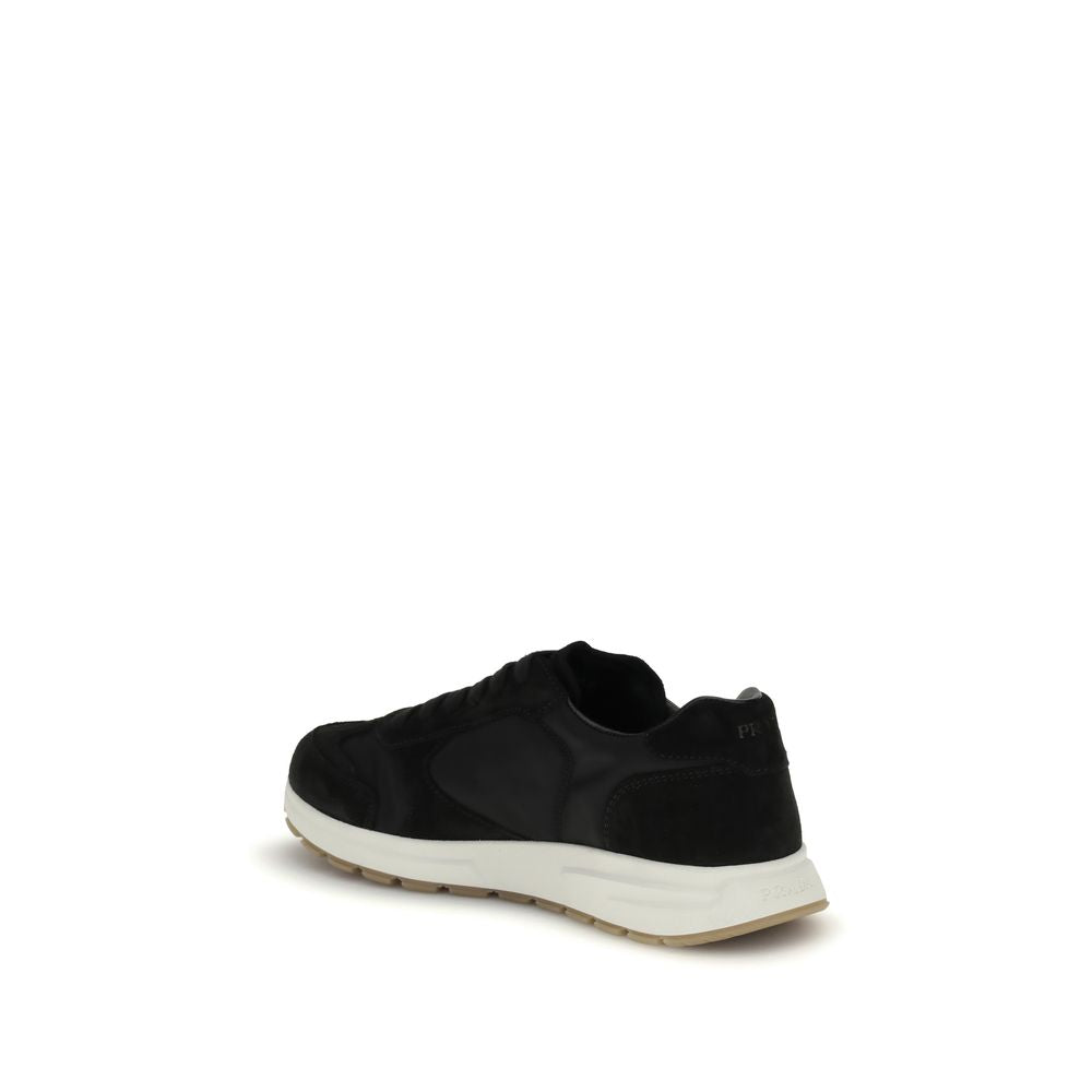 Prada Black Recycled Polyamide Athletic Men's Sneakers
